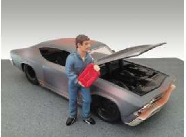 Mechanic Dan, blue (Car not included). 1:24 American Diorama Model