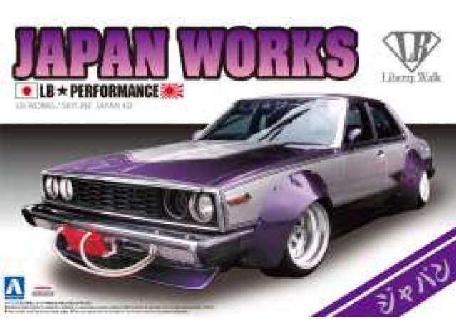 #01 Nissan LB Works Ken Mary 4DR, plastic modelkit 1:24 Aoshima Model