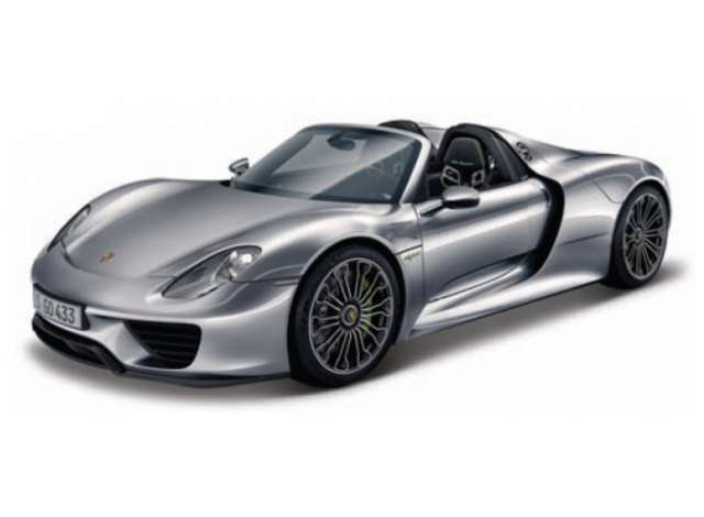 Porsche 918 Spyder, silver 1:24 Bburago Model