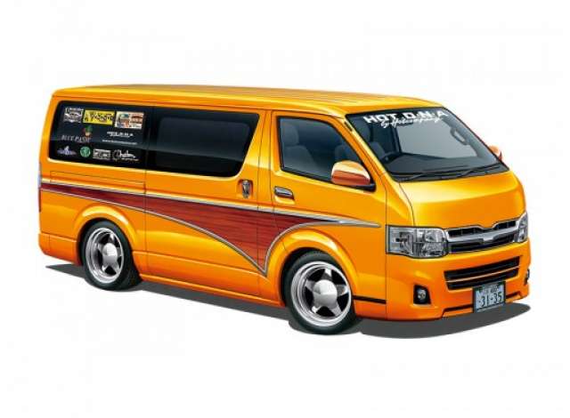 2012 Toyota Hiace TRH200V Hotcompany, plastic modelkit 1:24 Aoshima Model