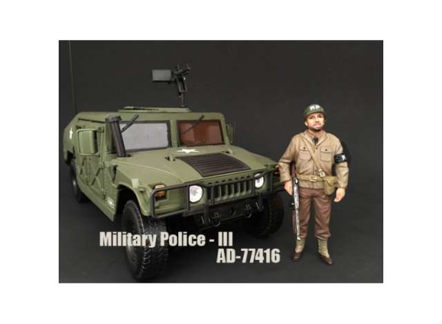 WWII US Military Police Figure #3 with rifle 1:18 American Diorama Model