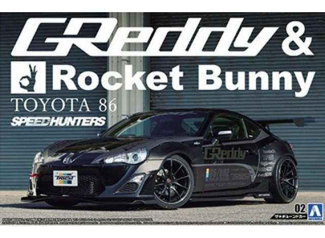 2012 Toyota 86 Greddy & Bunny Volk Racing version, plastic modelkit 1:24 Aoshima Model
