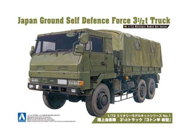 #1 Japan Ground Self Defense Force 3 1/2T Truck, plastic modelkit 1:72 Aoshima Model