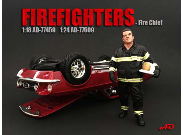 Fire Fighter Figure I *Fire Chief* 1:18 American Diorama Model