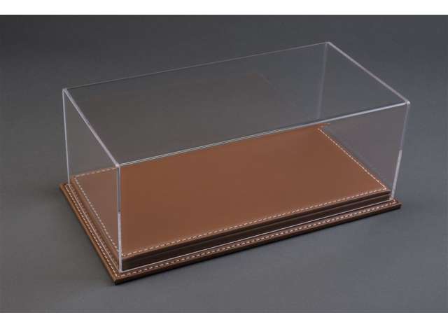 Display Case Mulhouse with Brown Leather Base - 230x120x85mm 1:24 Atlantic Model