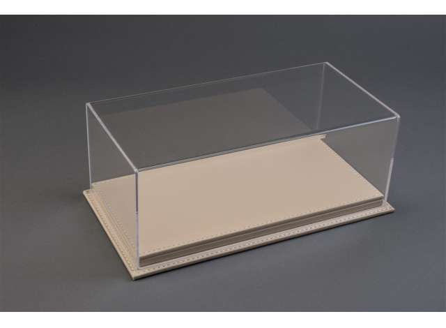 Display Case Mulhouse with Beige Leather Base - 170x80x70mm 1:43 Atlantic Model