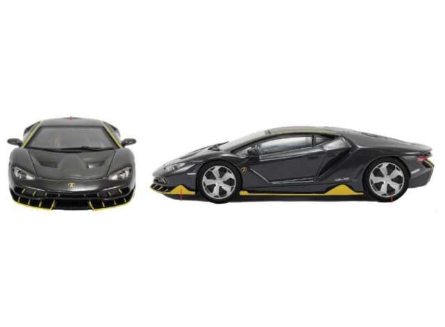 Lamborghini Centenario, black/yellow 1:64 Bburago Model