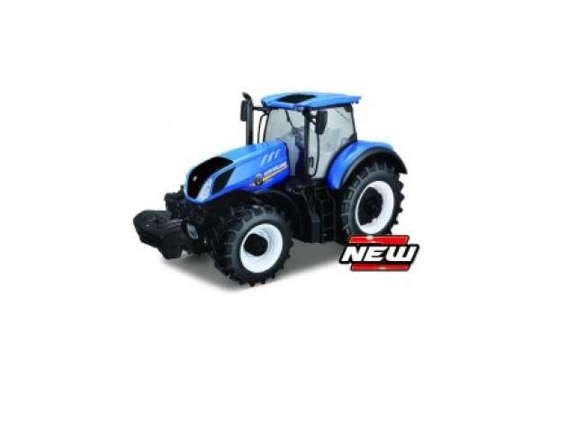 New Holland T7HD Tractor, blue 1:32 Bburago Model