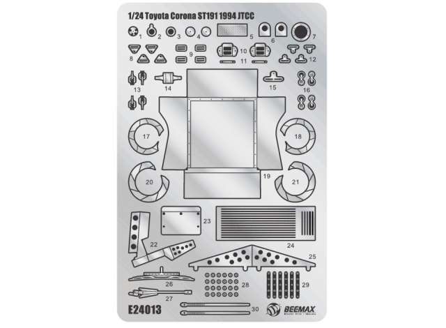 Metal detail Up Parts for 1994 Toyota Corona ST191 JTCC, plastic modelkit 1:24 Beemax Model