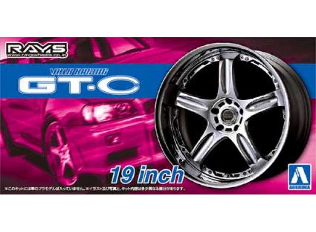 #70 Volk Racing GT-C 19 inch Wheels set 1:24 Aoshima Model