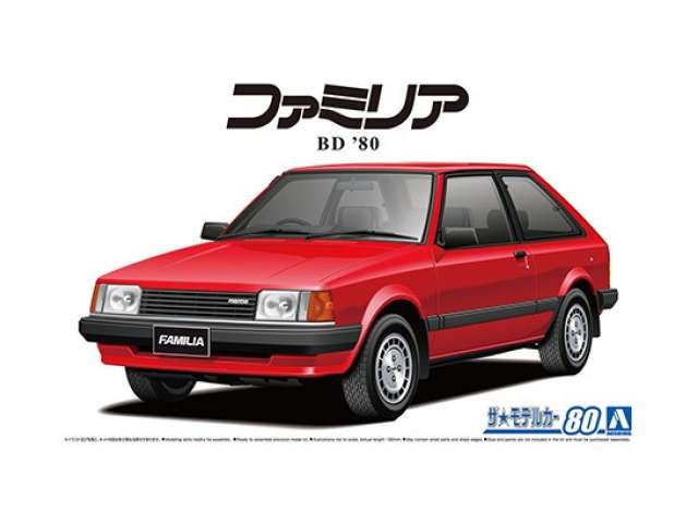 1980 Mazda BD Familia XG, plastic modelkit 1:24 Aoshima Model