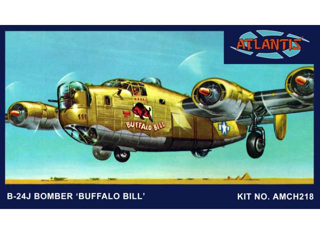 B-24J Liberator Bomber *Buffalo Bill*, plastic modelkit 1:92 Atlantis Model