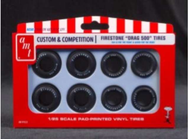Firestone Drag 500 Tire Set 1:25 AMT Model