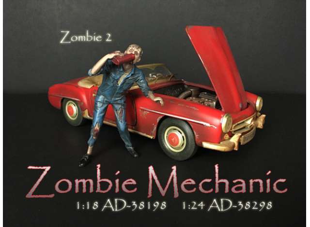 Available To Order – Zombie Mechanic #3 1:18 American Diorama Model (AD38199)