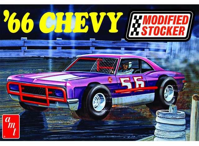 1966 Chevy Impala Modified Stocker, plastic modelkit 1:25 AMT Model
