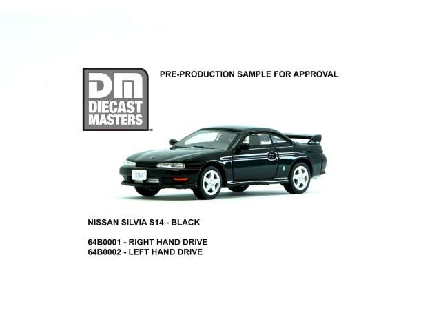 1994 Nissan Silvia S14 RHD with, black 1:64 BM Creations Model