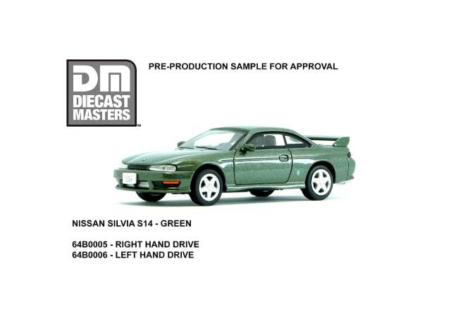1996 Nissan Silvia S14 RHD, green 1:64 BM Creations Model