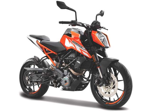KTM 250 Duke, orange/black 1:18 Bburago Model
