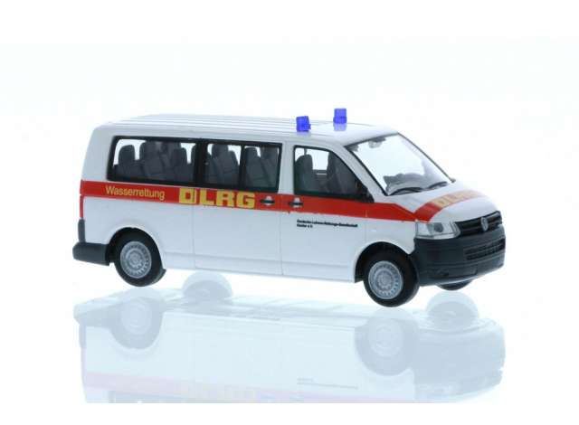 Available To Order – Volkswagen T5 *DLRG Goslar*, white/red 1:87 Rietze Model (RZ53454)