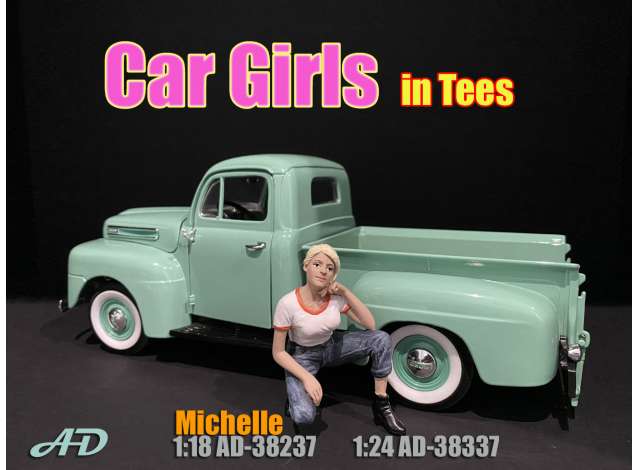 Car Girls in Tees *Michelle* 1:24 American Diorama Model