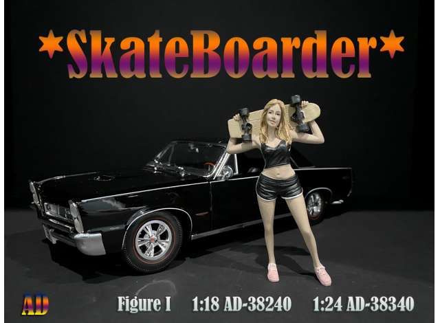 Skateboarder Figure #1 1:24 American Diorama Model