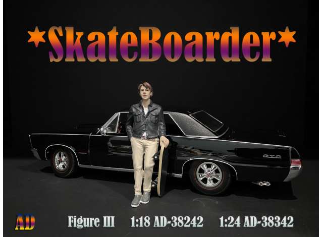Skateboarder Figure #3 1:24 American Diorama Model