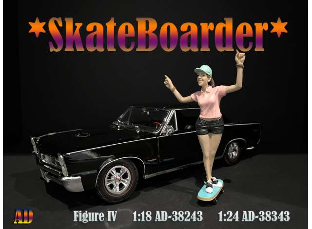 Skateboarder Figure #4 1:24 American Diorama Model