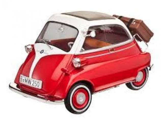 BMW Isetta 250 with Suitcase, red/white 1:43 Cararama Model