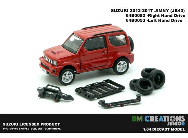 1998 Suzuki Jimny JB43 LHD, red 1:64 BM Creations Model