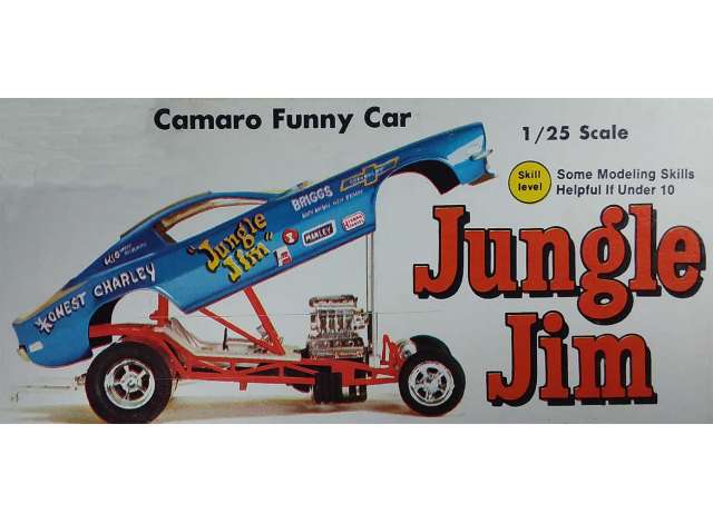 1971 Jungle Jim Camaro Funny Car, plastic modelkit 1:25 Atlantis Model