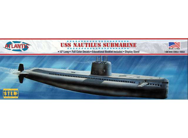 SSN 571 Nautilus Submarine, plastic modelkit 1:300 Atlantis Model