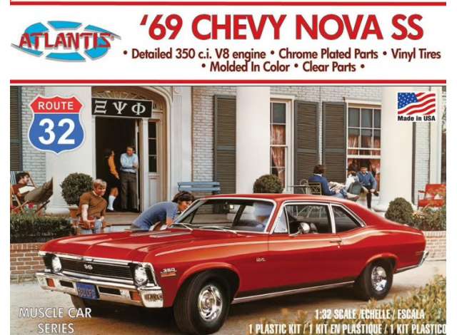 1969 Chevrolet Nova SS Route 32, Easy modelkit 1:32 Atlantis Model