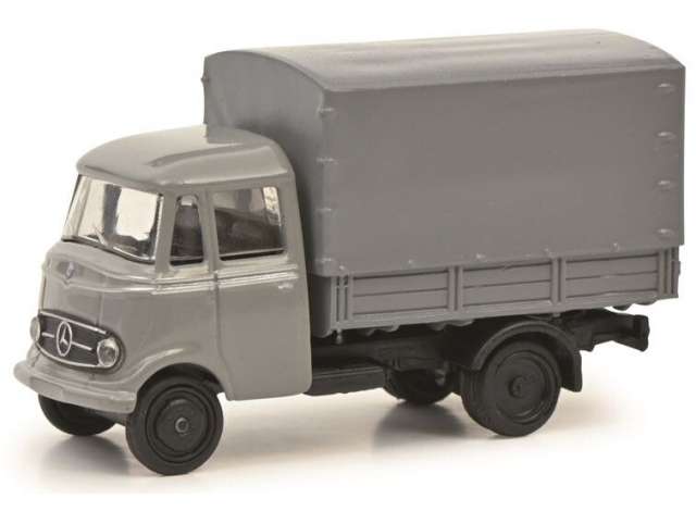 Available To Order – Mercedes Benz L319 pickup with roof, grey 1:87 Schuco Model (SCHUCO26616)