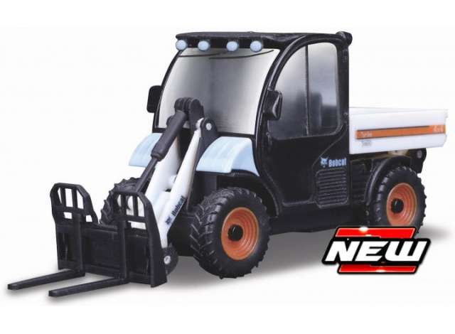 Bobcat toolcat 5600 with pallet fork, black/white Bburago Model