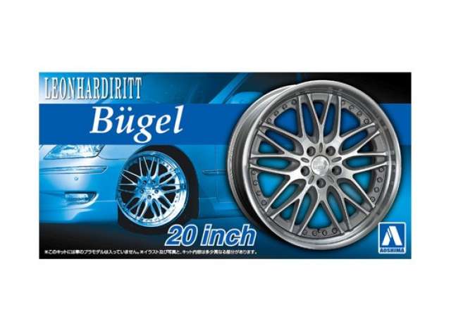 #49 Leonhardiritt Bugel 20 inch wheel & tire set, plastic modelkit 1:24 Aoshima Model