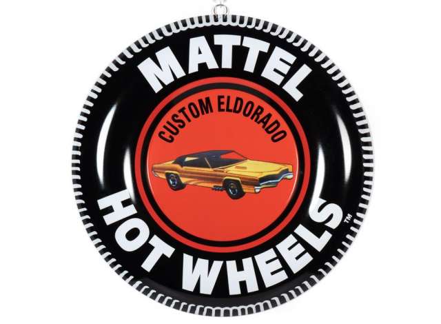 Hot Wheels Collector Button Tin Sign *Custom Eldorado* Auto World Model