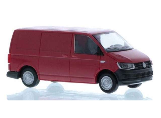 Available To Order – Volkswagen T6 (Closed), short, red 1:87 Rietze Model (RZ11685)