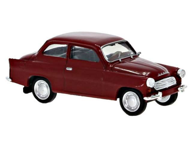1960 Skoda Octavia, dark red 1:87 Brekina Model