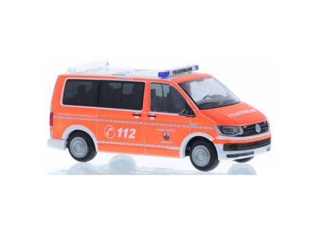 Available To Order – Volkswagen T6 *Feuerwehr* Zirndorf, orange 1:87 Rietze Model (RZ53760)