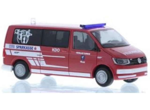 Available To Order – Volkswagen T6 Feuerwehr Pöllau (A), red/white 1:87 Rietze Model (RZ53747)