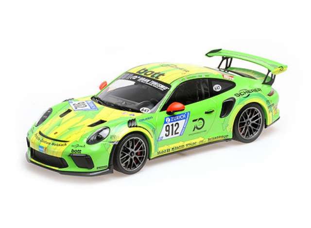 Pre-Order – 2019 Porsche 911 GT3RS (991.2), Demonstration Run, green/yellow 1:18 Minichamps Model (mc155068228) – ETA. July/August 2026