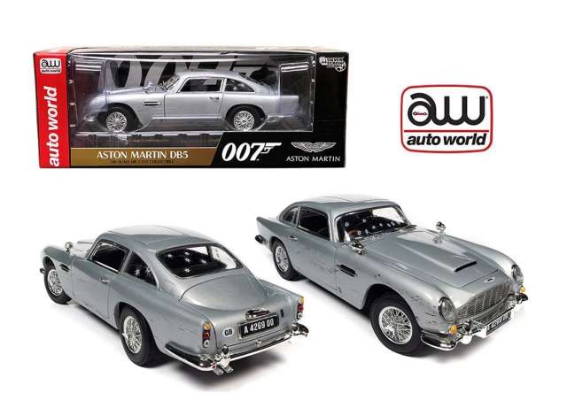 Aston Martin DB5 *James Bond 007*, silver 1:18 Auto World Model