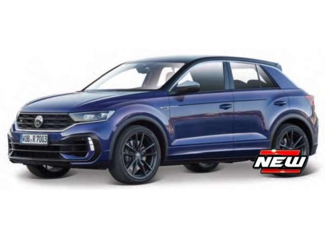 2021 Volkswagen T-Roc, metallic blue 1:43 Bburago Model