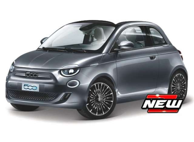 2021 Fiat 500 La Prima, grey metallic 1:43 Bburago Model