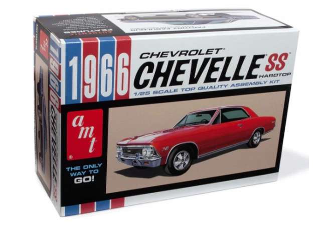 1966 Chevy Chevelle SS, plastic modelkit 1:25 AMT Model