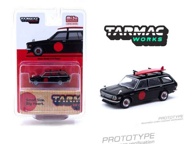 1:64 TARMAC T64G-026-BK DATSUN BLUEBIRD 510 WAGON BLACK MIJO EXCLUSIVE