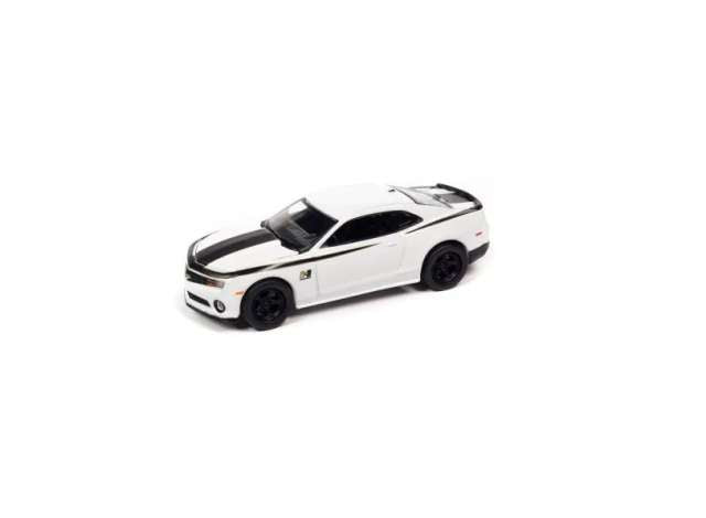 2010 Hurst Chevrolet Camaro, White with Black Hurst accents 1:64 Auto World Model