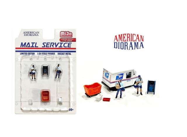 Mail Service Mijo Figure set, various 1:64 American Diorama Model