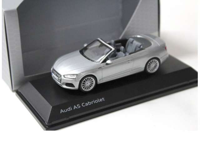 2017 Audi A5 Cabriolet, silver metallic 1:43 Spark Model