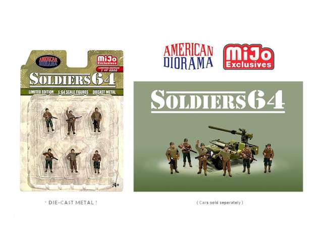 Soldiers 64 Figure set, various 1:64 American Diorama Model